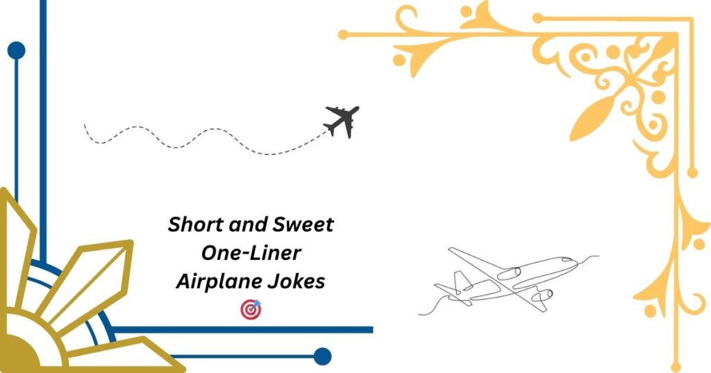 Short and Sweet One-Liner Airplane Jokes 🎯