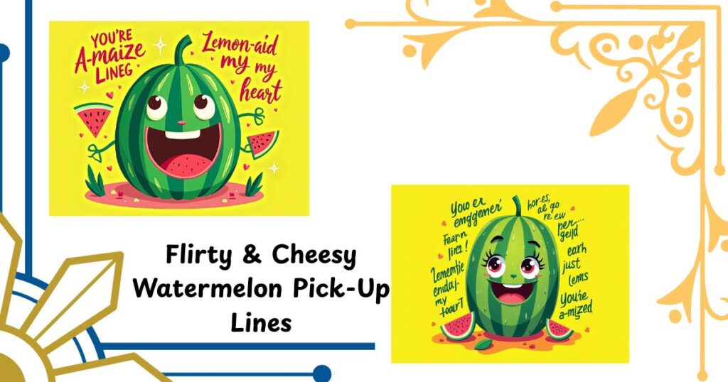 Flirty & Cheesy Watermelon Pick-Up Lines